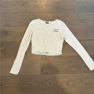 PacSun Cream Long Sleeve Tee